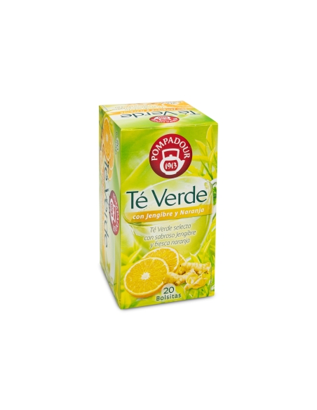té verde con jengibre y naranja pompadour