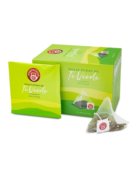 Hojas puras de té verde