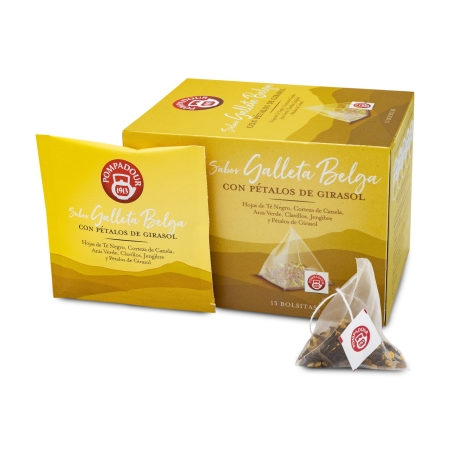 Sabor galleta belga con pétalos de girasol