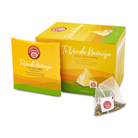 Té verde naranja con jengibre