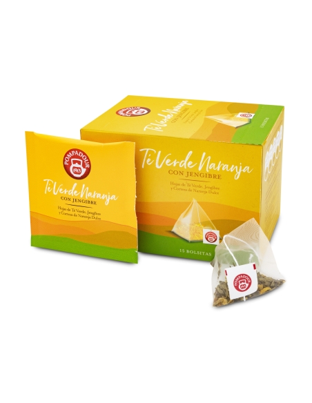 Té verde naranja con jengibre