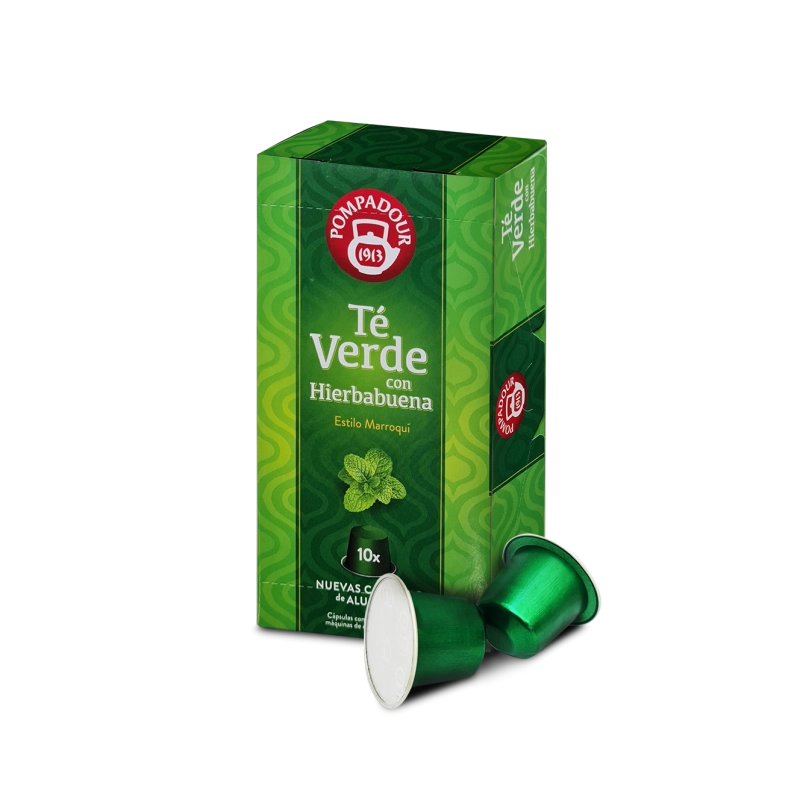 Infusión en cápsulas Té Verde con Hierbabuena