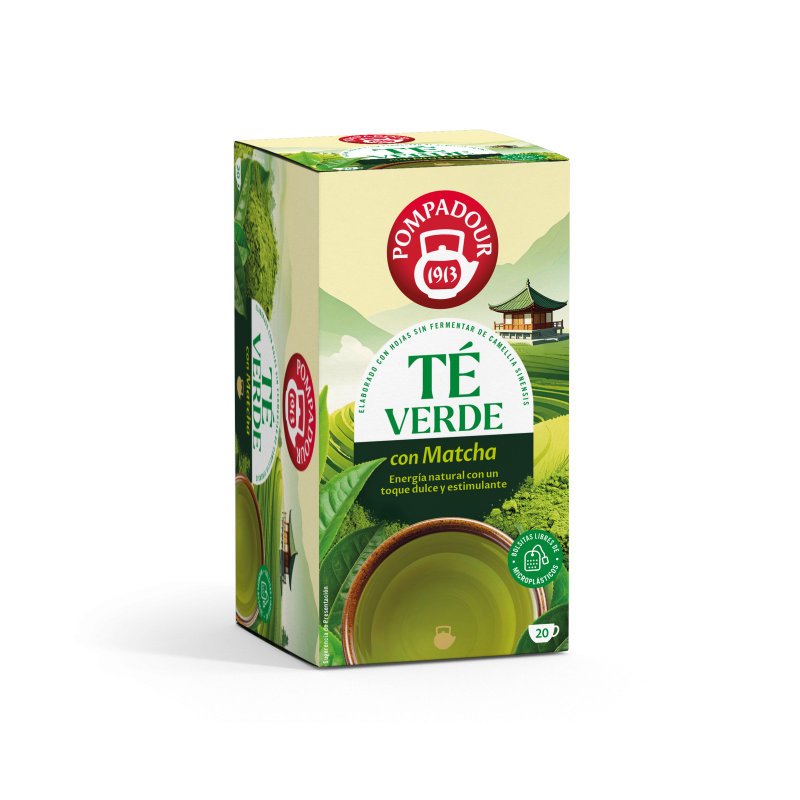 Té verde con matcha pompadour