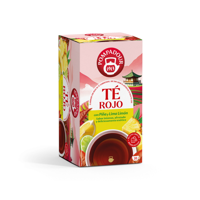te rojo con piña y lima limon pompadour