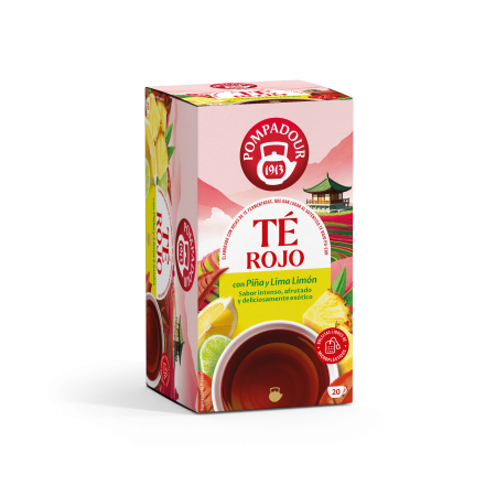 te rojo con piña y lima limon pompadour