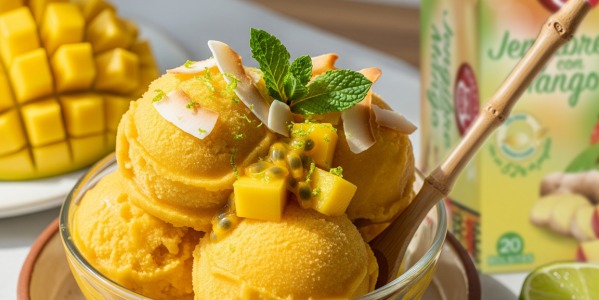 Sorbete casero de Jengibre con Mango: El toque exótico y fresco para tu verano