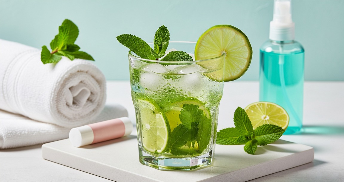 Ritual after-beach: recarga tu energía con infusión fría de té verde con hierbabuena